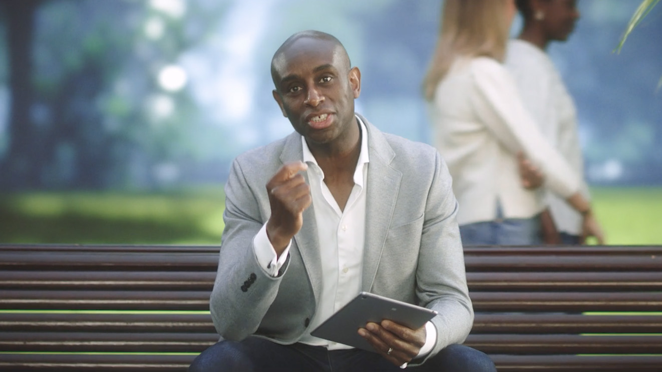 KPMG ESG Mindset — presenter in immersive setting