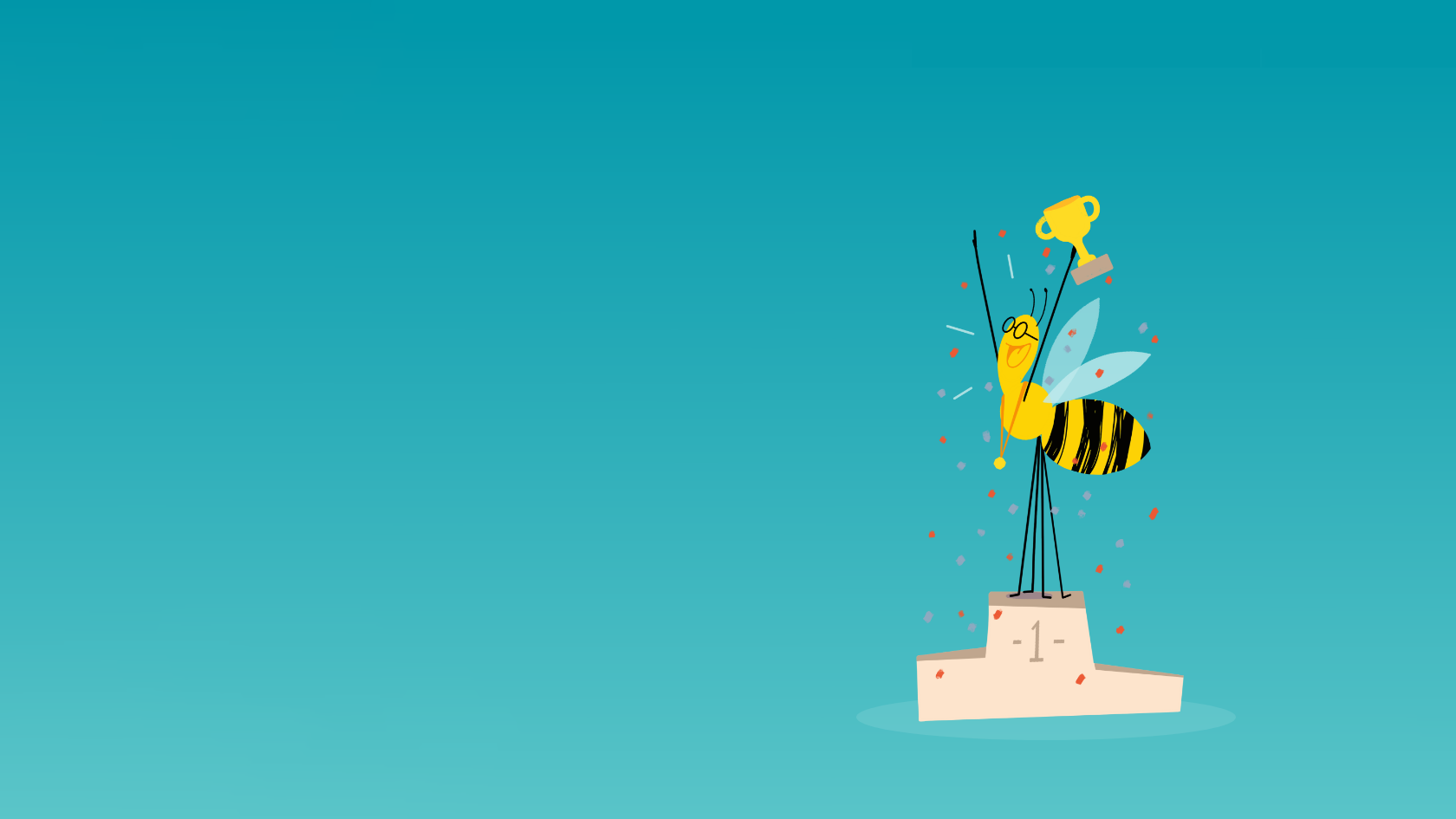 Business Relationships &mdash; the BR Bee celebrating a pass on the results screen