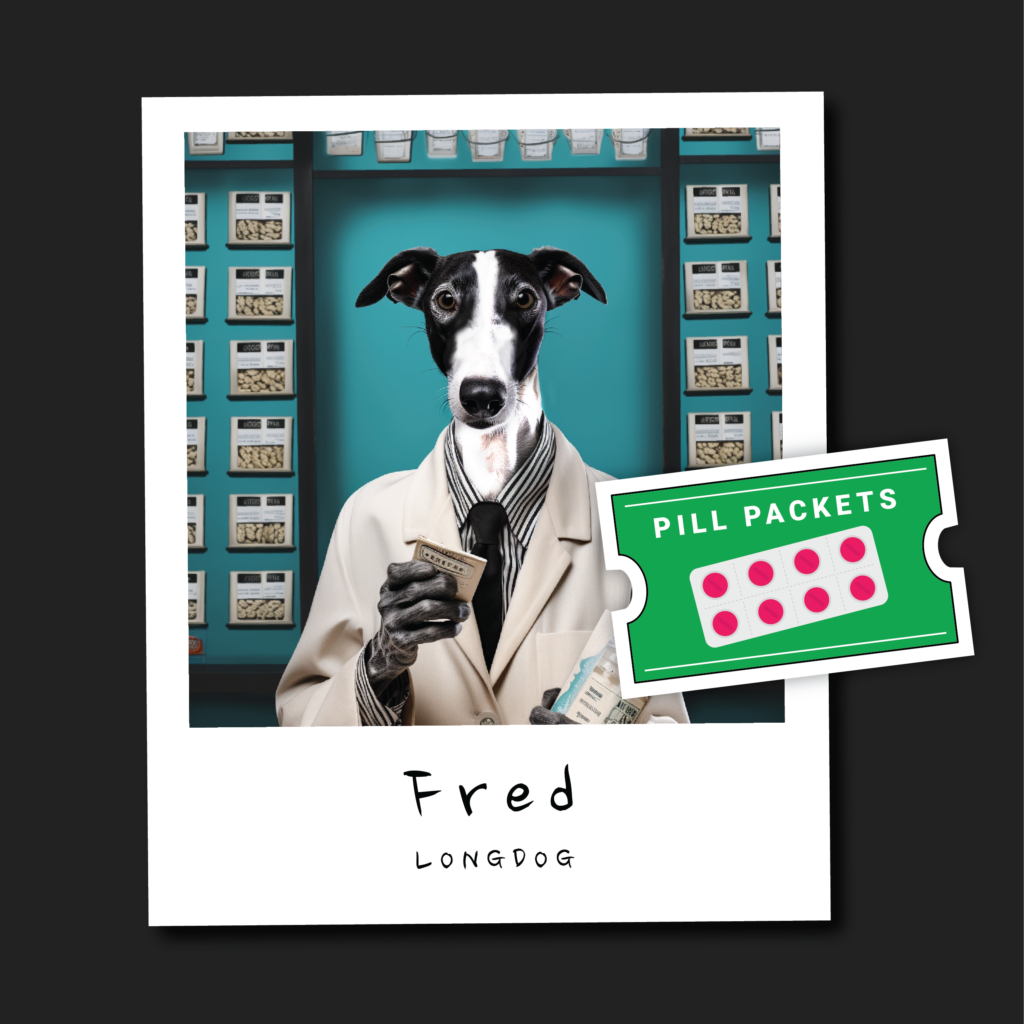 Fred recycling pill packets